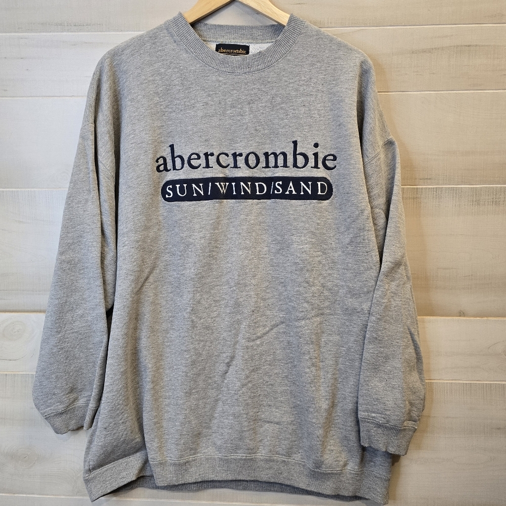 {L} Abercrombie & Fitch Sun Wind Sand Gray Sweatshirt